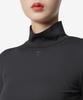 COURREGES Techno Mock Neck Long Sleeve Top - Black / 323Jto182Js00169999