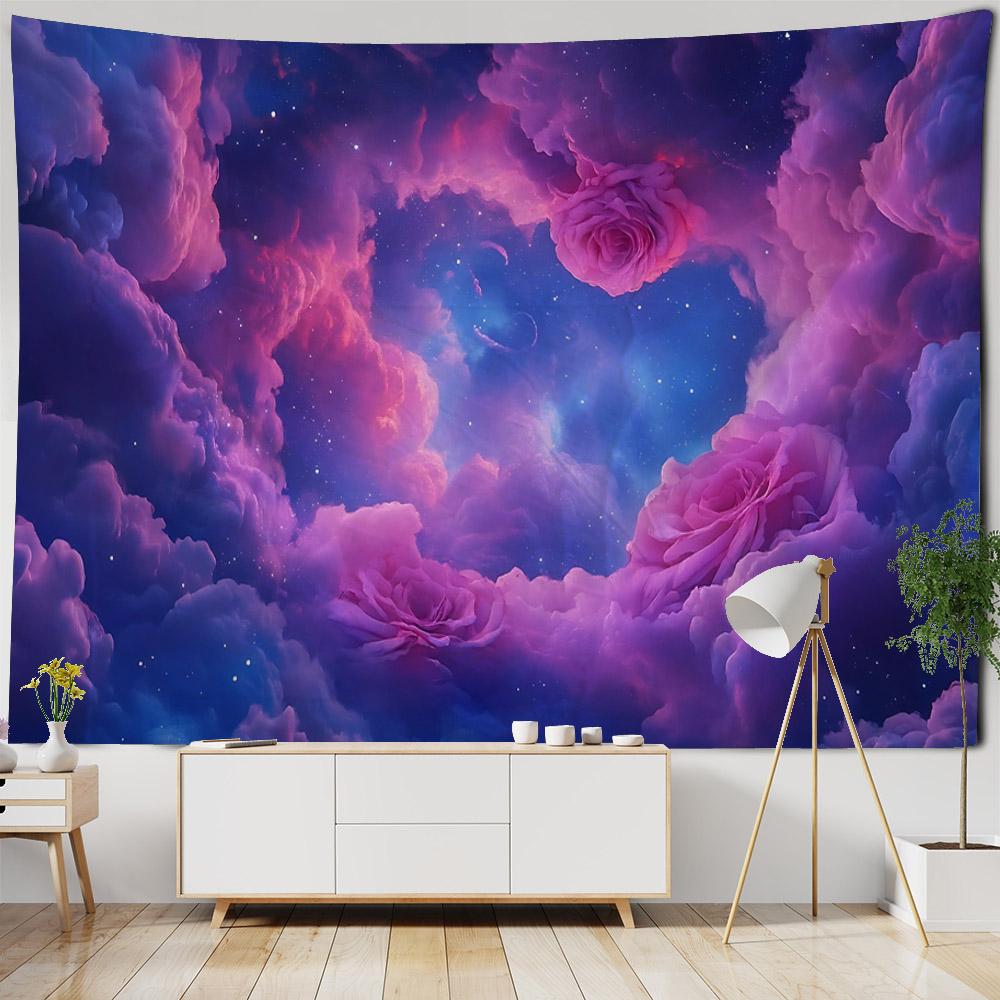 Starry Landscape Tapestry Hippie Bohemian Wall Hanging Cloth Living Room Dormitory Home Decoration Background Poster