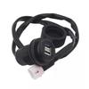 Für Yamaha MT-07 MT-09 SP Tracer FZ-09 FZ-07 Tracer XSR 700 900 Steckdosenadapter Motorrad Doppel-USB 12V Ladegerät Schwarzer Adapter