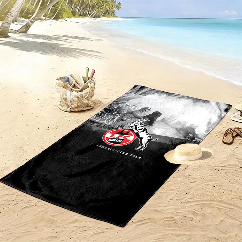 Asciugamano da Spiaggia Stampato Köln FC, Grande Morbido Asciugatura Rapida per Spiaggia Campeggio Nuoto