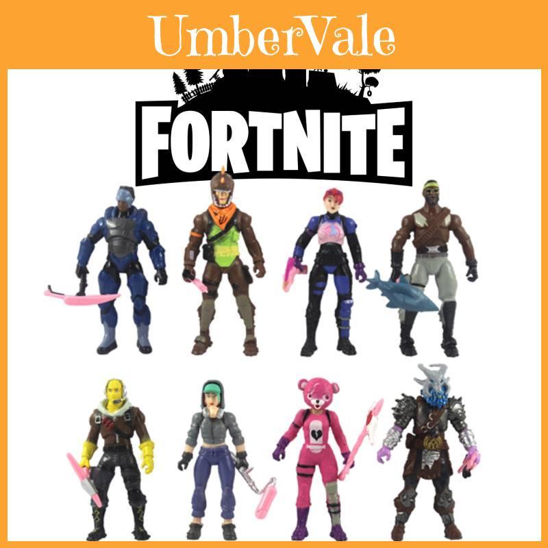 Fortnite 8pz Figure Bambola Bambini Armati Regalo Decorazioni per Torta Per Compleanno Natale