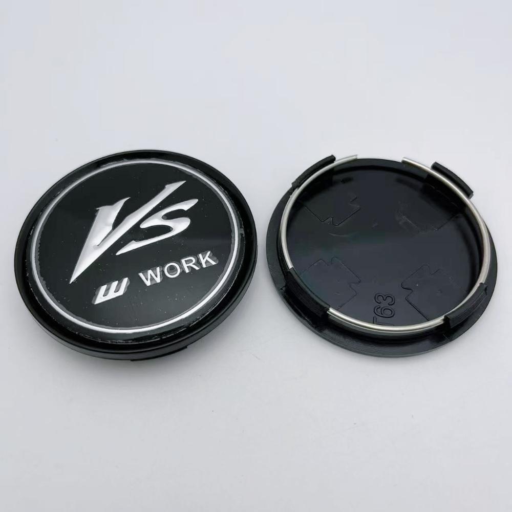 4 stuks JDM 63mm 58mm VS W Werk Logo Embleem Badge Auto Wiel Naafkap Wiel Naafkap Velgen Stofkap M592 Auto Styling Accessoires