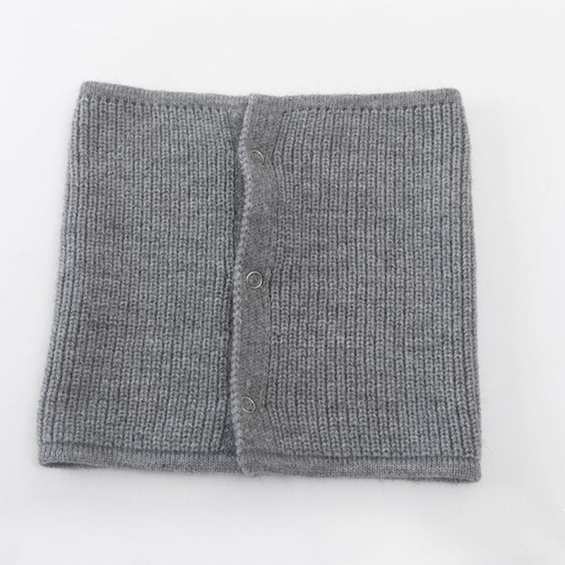 Collar Scarf Neck Warmer With Button Closure Knitted Scarf For Women Wool Scarf Neckerchief Decorative Scarf Neck Warmer