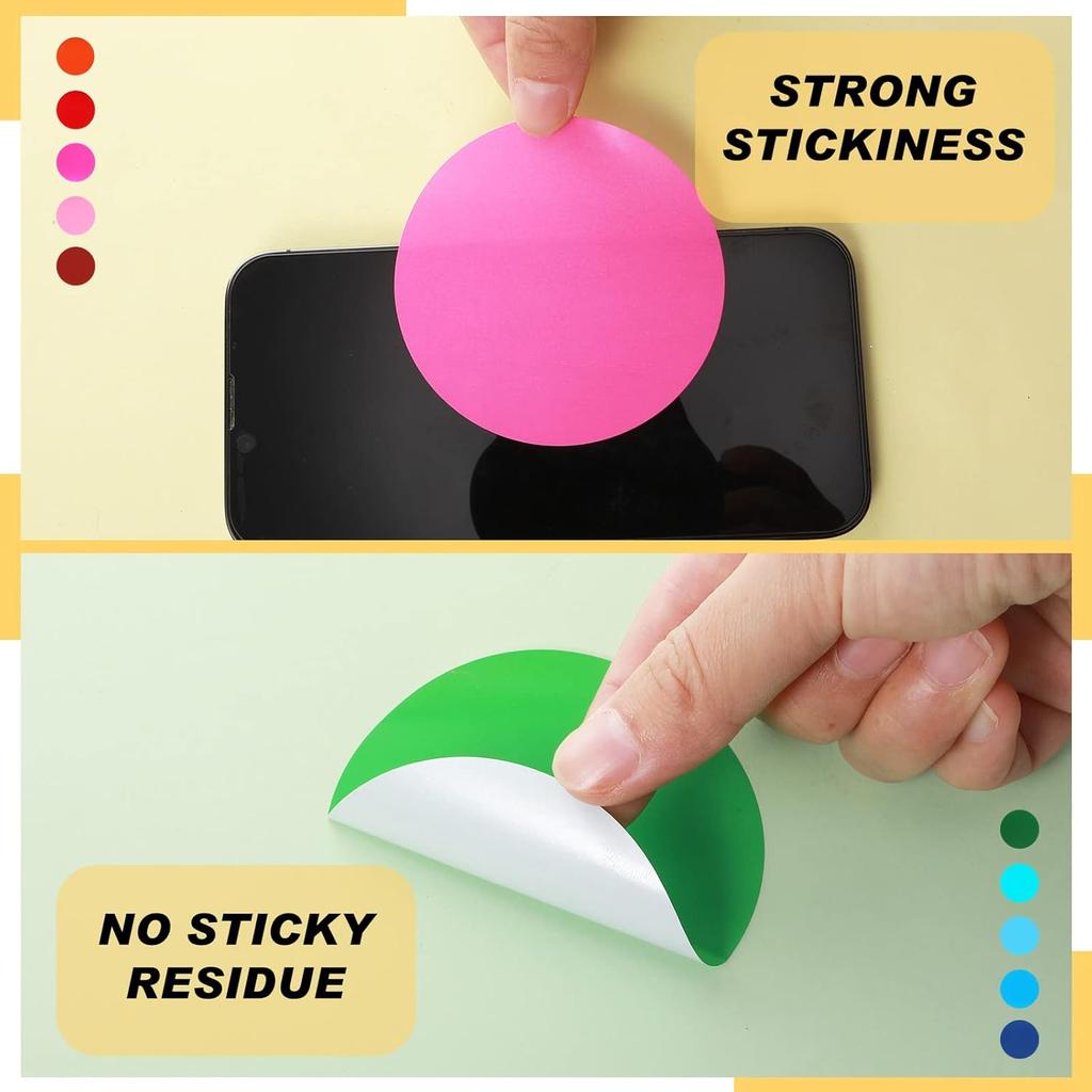 240 Pieces 3 Inch 20 Colors Colored Labels Circle Stickers Colored Dot Stickers Large Labels Coding Sticker Self Adhesive Dot Circle for Coloring