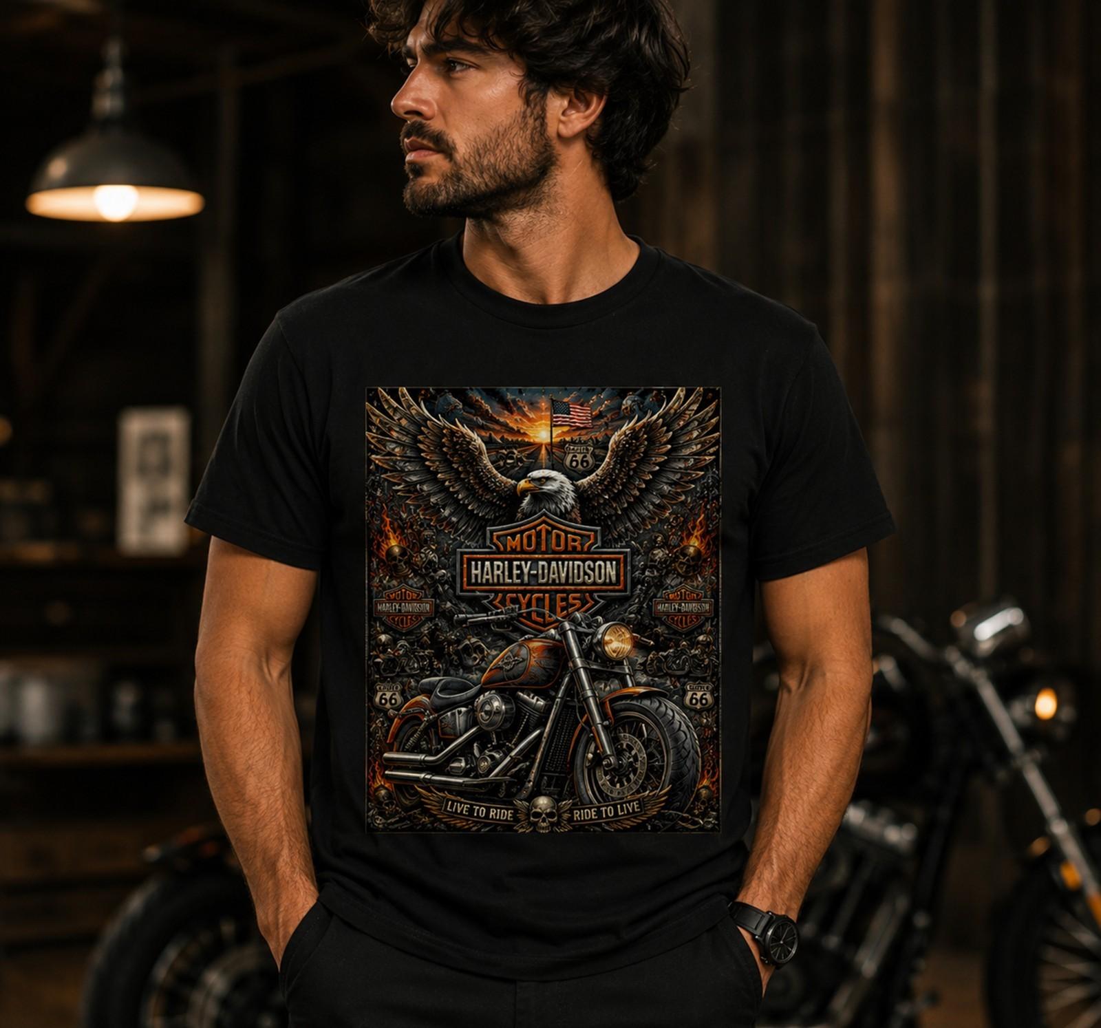Harley-Davidson Route 66 3D Mosaic Motorcycle- S