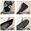 Sparkling sequins exquisite small pointed head shallow mouth comfortable dating pearl bow Doudou single shoes women