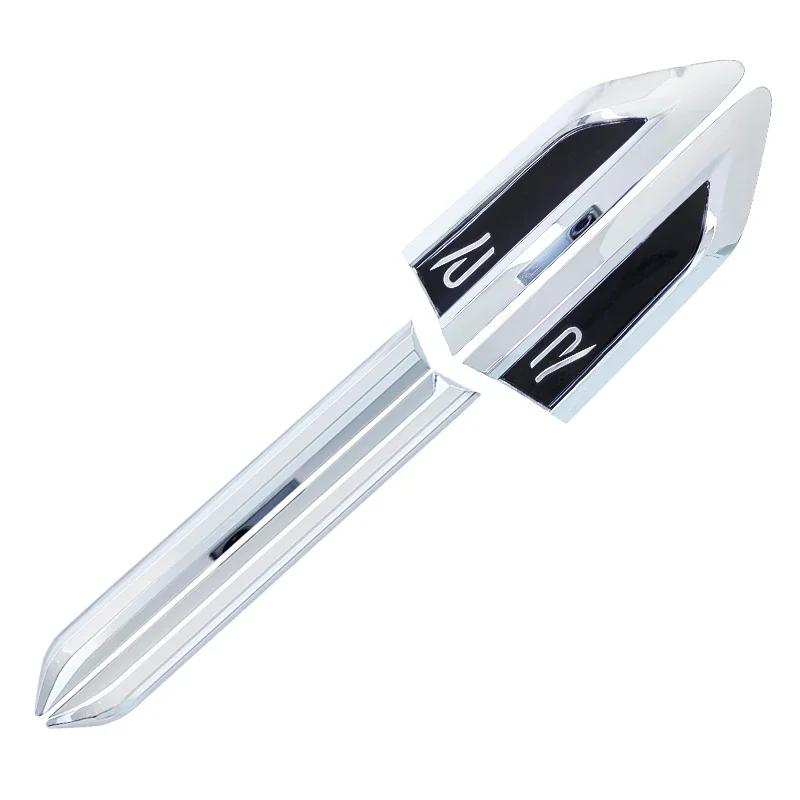 Valve Stems Caps 4Pcs Car Fender Side Emblem Bumper Strip Badge Sticker For Volkswagen VW Rline GTI 4MOTION Polo Golf Jetta Tigu zw7