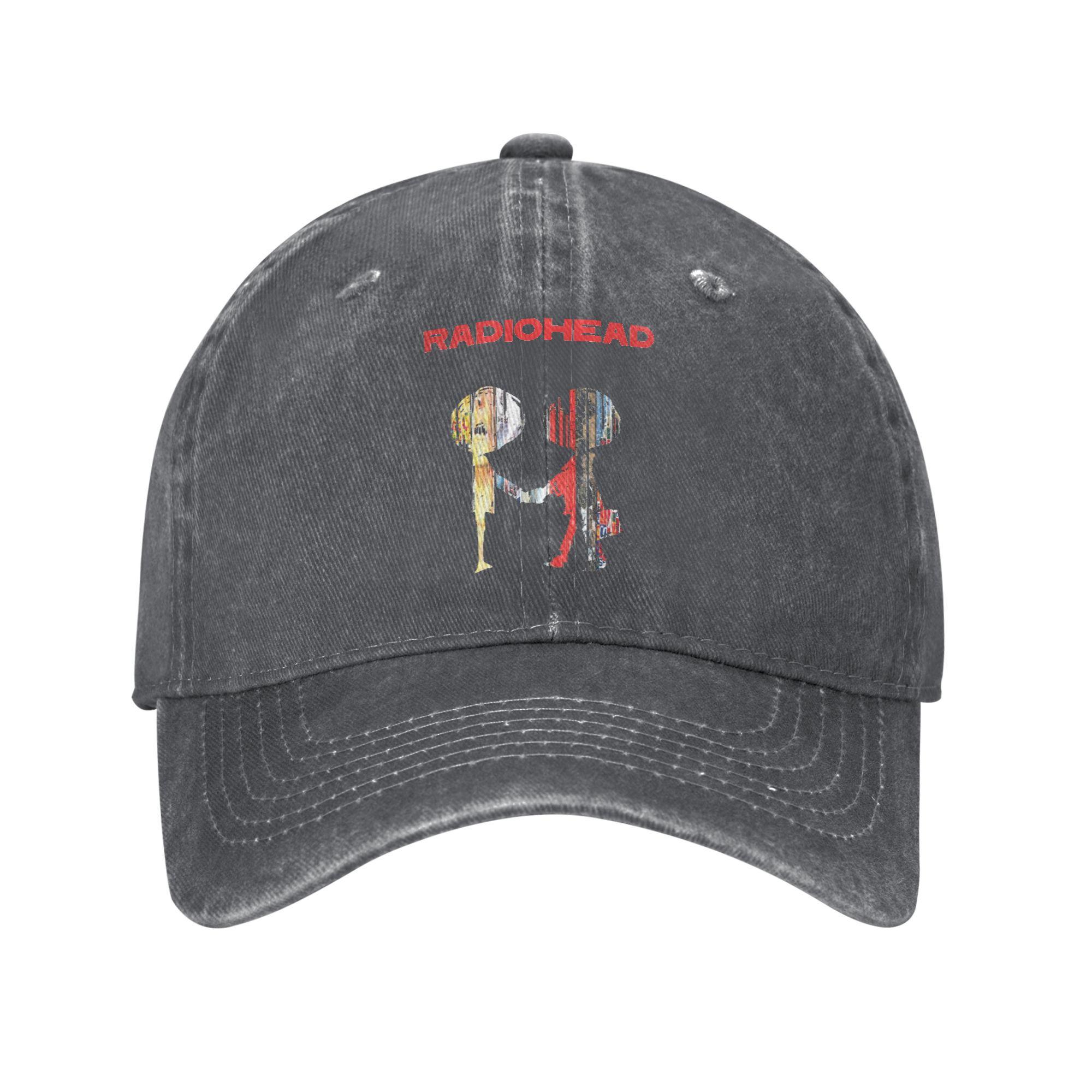 The best product for you Radiohead rockmuziekband Print Petten Voor Unisex Katoen Trucker Hat Lerisure Wear Baseballpet Verstelbaar Adjustable donkergrijze kleur
