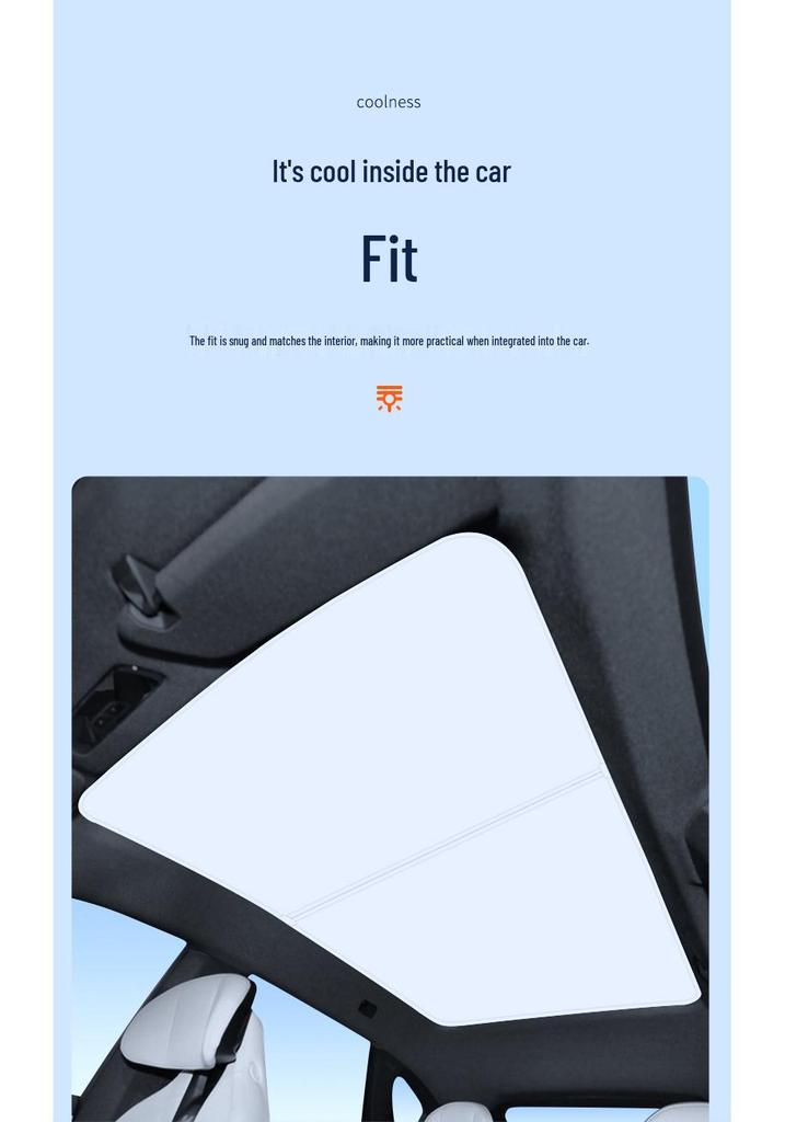 Jiyue 01 Color-Changing Ice Crystal Sunroof Shade - Car Roof Sun Protection