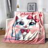 1pc Cute Cartoon Cat Cartoon Blanket, for Decorating Your Own Sofa and Living Room, Super Soft Flannel, for All Season Use, Bed, Couch, Offi
