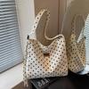 Large-capacity Dotted Bag Fashionable Shoulder Bag for College Students' Use As A Schoolbag or Shopping Bag