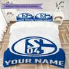 Biancheria da letto FC Schalke 04 con nome personalizzato, Set piumone Copripiumino Federa Regalo di compleanno per la casa(1 * copripiumino + 2 * federa, senza nucleo)_xia
