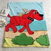 cartoon CClifford the Big Red Dogg Throw Warm Soft Flannel Blanket Multiuse for Sofa Bed Camping Travel Nap