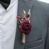 European-American Rose Boutonniere for Groom, Groomsmen, Bride & Bridesmaids – Mori Style Wedding & Party Decoration.