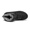 Holfredterse Outdoors Hiking Shoes Plush Men'S Leather Ankle Fur Snow Boots Winter Waterproof Work Boots 6035 Black/Grey/Green