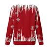Women's Casual Long Sleeve Christmas Print Neck Top