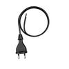 Rubber Power Cord with Straight Plug 4M 2X1Mm2 Type E 16A Black