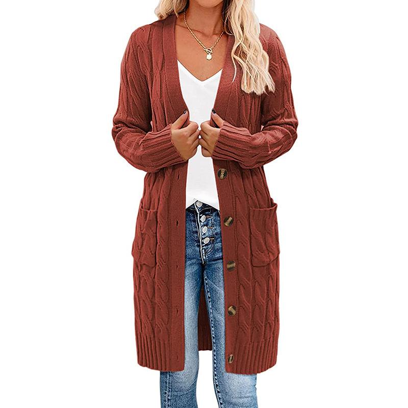 INDFS Women's Fashion Casual Fall Winter Solid Color Print Long Sleeve Sweaters