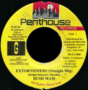 7inch Record BUSHMAN - Extortioners none Penthouse Recor 2000 Jamaica Reggae, Ska & Dub Used