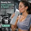620ml Collapsible Silicone Water Bottle Leakproof Flip Straw Lid with Carry Lanyard Foldable Portable Bottle for Travel Hiking Cycling