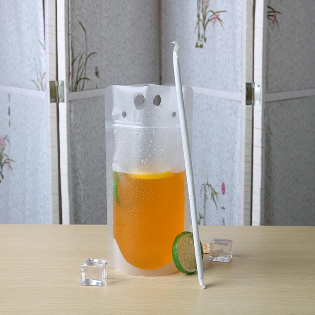 50PCS Einweg Saft Kaffee Flüssigkeit Tasche Dichtung Lebensmittel Tasche Klar Trinken Beutel Party Geschirr