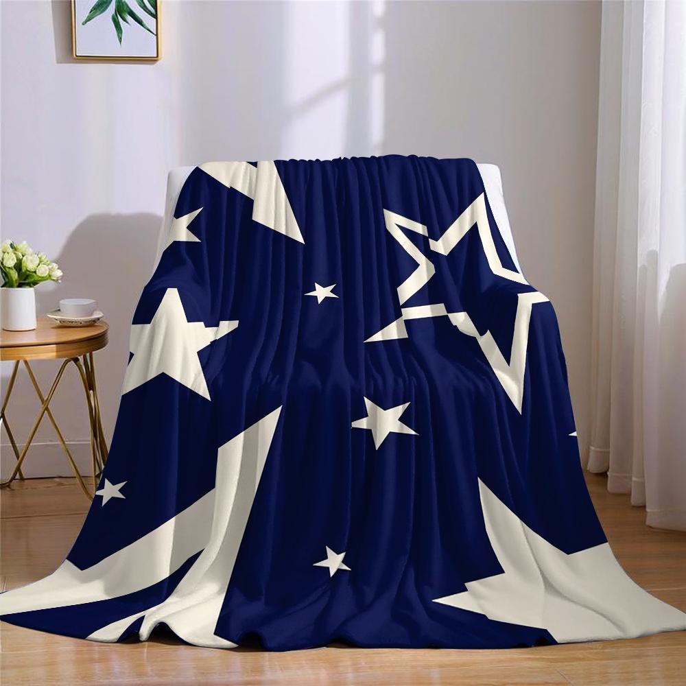 Marineblau Sternenraster Flanelldecke Warm Weich Halloween Weihnachten Sofa Warm Gemütlich Dekorative Dekoration Geschenk für Alle Jahreszeiten