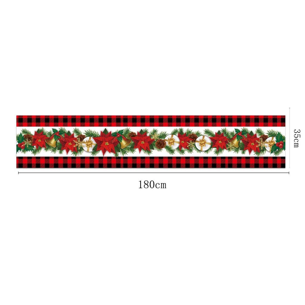 180CM Christmas Tablecloth Polyester Rectangular Snowflake Table Cover For Christmas Navidad Dinner Table Decoration Supplies