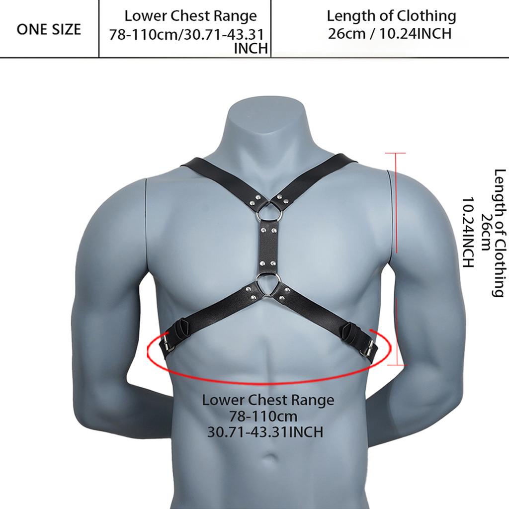 Männer Sexuelle Brust Leder Geschirr Gürtel Verstellbar Schwules Körper Bondage Geschirr Rave Schwule Kleidung für Erwachsene Sex Riemen