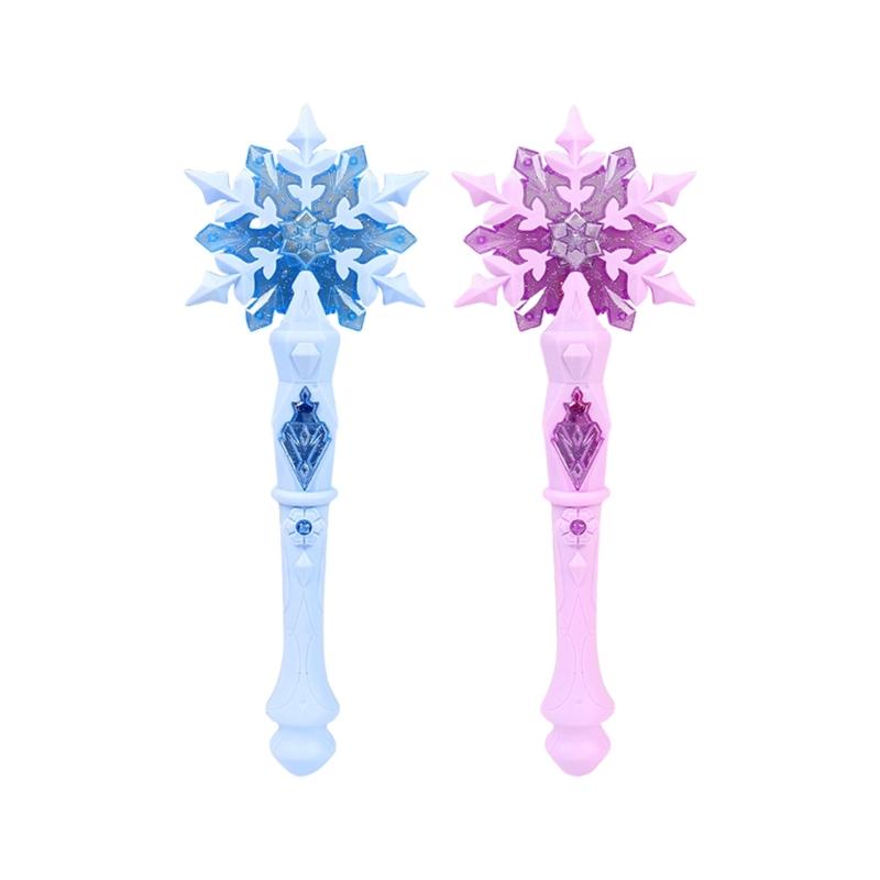 Light Up Musical Magical Wand For Kids Girls Birthday Party Toy Roleplay Princess Snowflake Wand for Roleplay Game Wear