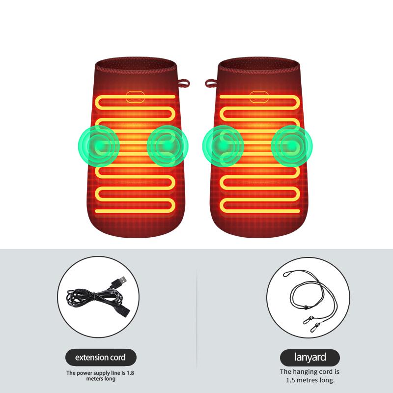 Electric Heating Hand Massager Full-Wrap Vibration Kneading for Tendonitis Mouse Hand Relief Muscle Relaxation Unisex Heated Gloves