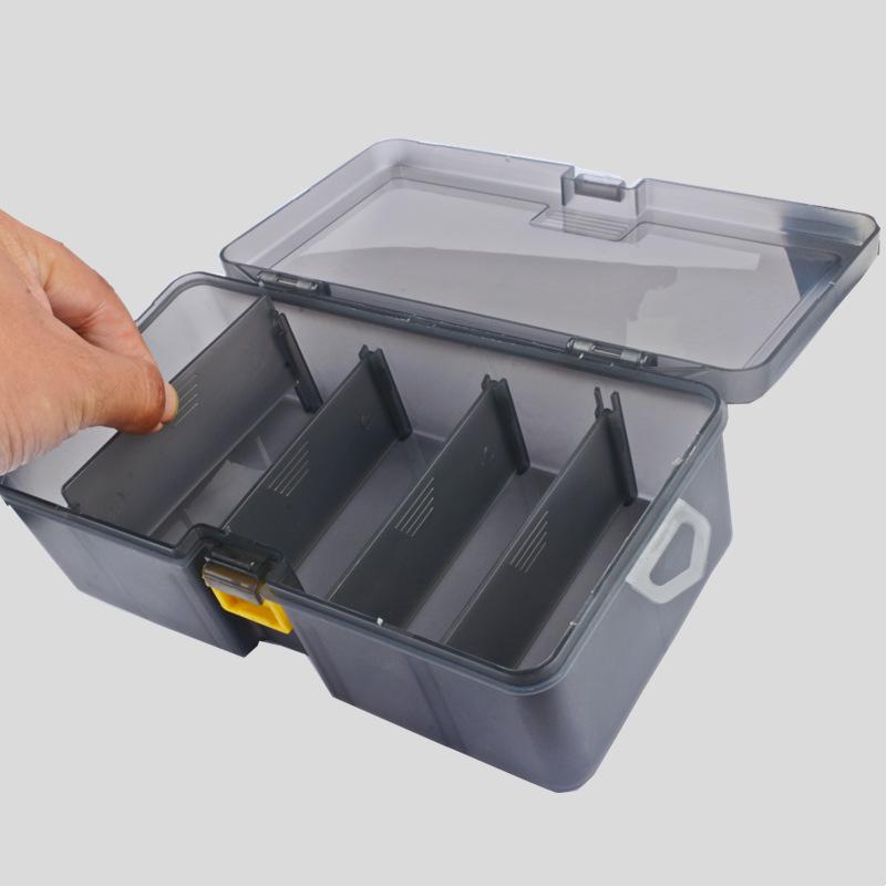 Multi-functional Thickened Double-Layer Lure Storage Box for Fishing Gear