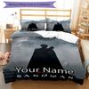 3pcs Custom Name Sandman Bedding Set Duvet Cover Closure Includes 1 Duvet Cover & 2 Pillowcases, Soft and Comfortable for All Seasons.
