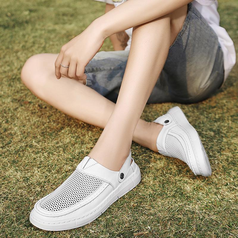 Brand Men's Outdoor Comfortable Thick Soled Beach Shoes, Summer New Men's Breathable and Non Slip Casual Set Sandals