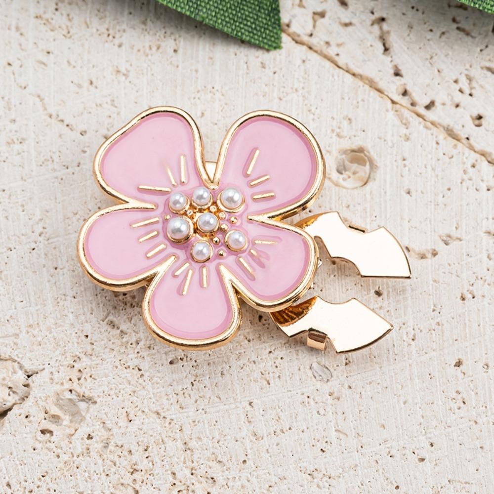 3 PCS Alloy Pearl Flower Button Covers DIY Accessories Flower Cufflinksble  For Men Women Clothing