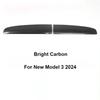 Dashboard Panel for Tesla Model 3 Highland Air Vents White Interior Decorative Shell Cover Sticker Trim Carbon Car Modifications