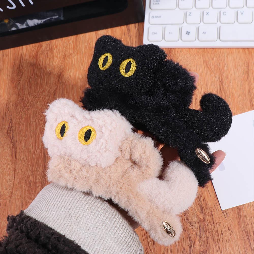 kitten Cat Hair Clip Grab Clip Cute Hairpin Creative Plush Hair Claw  Daily