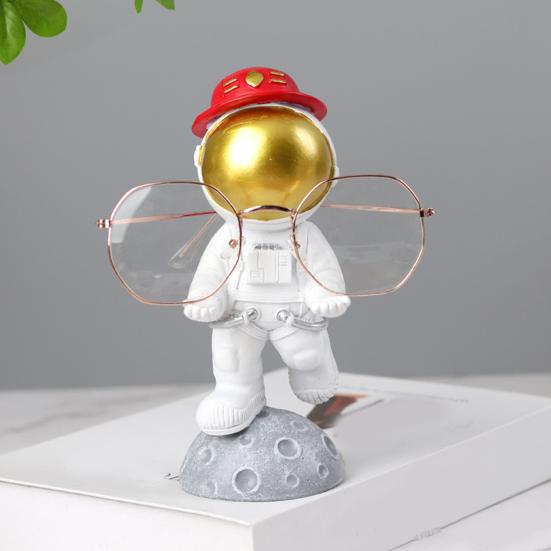 Eyeglass Display Fashionable Hands Holding Design Multi-purpose Resin Astronaut Glasses Holder Stand for Bedside