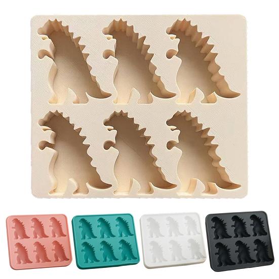 Ice Cube Mold Silicone Dinosaur Shape Ice Shape Non-Stick Food-Grade Oven Safe Ice Mould Kitchen Gadget