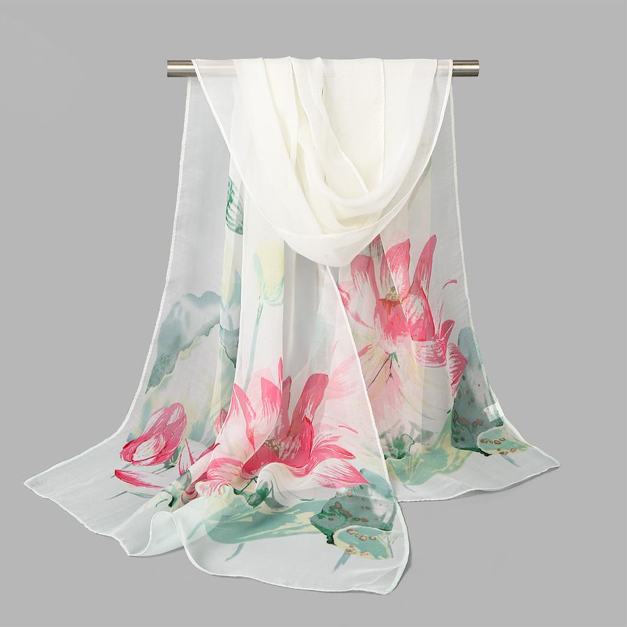 Summer Fashion Chiffon Sunscreen Scarf High-End Beach Towel Women's Decoration Scarf Shawl