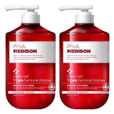 Paul Madison Detergente Intimo per la Cura della Zona Y Rosso Profondo, 510ml, 2 unità