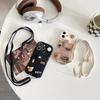 Coffee Bear Change Bag Card Slot for IPhone 17 Promax Crossbar Rope for Apple 16 Plus All Inclusive