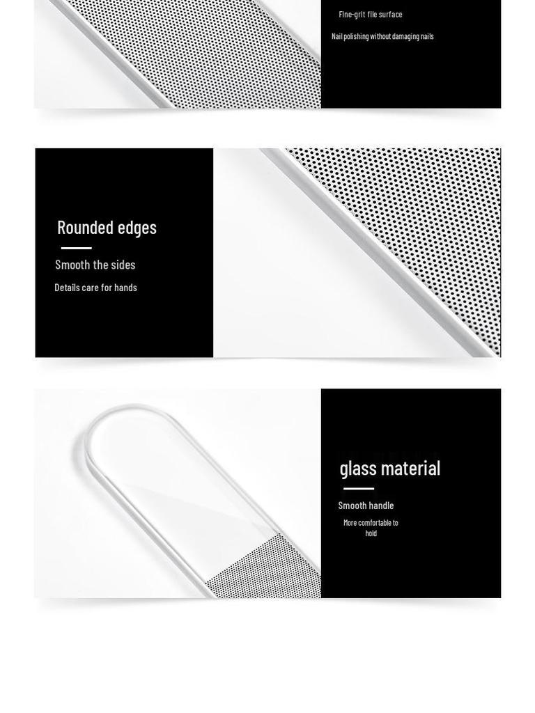 Nano Glass Nail File - Black Technology Manicure Polisher for Shaping and Mattifying Nails