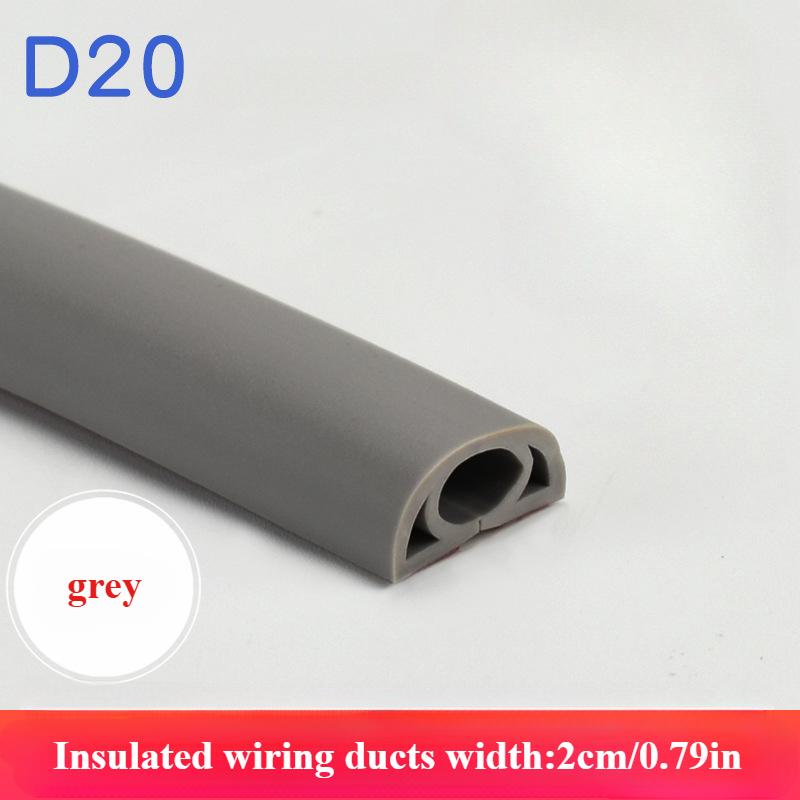 

1pc 1m/3m Floor Cable Protector PVC Flex Cable Protector Self-adhesive Power Cable Protector Wire Duct Floor Cable Cover 1m сірий
