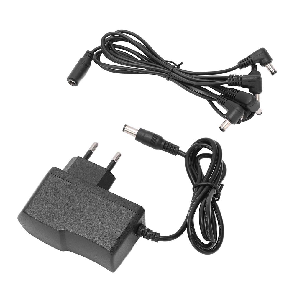 Guitar Effect Pedal Power Supply Adapter 6 Way Daisy Chain Cable