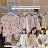 Sticky Rice Fluff: Girls' Thick Flannel Floral Pajama Set for Autumn/Winter