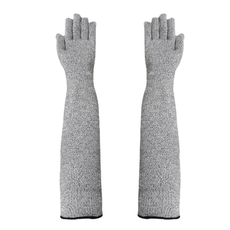 Pet Grooming Long Gloves - 35cm Protective Gloves Flexible Finger Design for Cat Dog Nail Trimming Veterinary Care Pet Supplies
