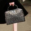 Women'S Leopard Print Personality Handbag Diamond Celebrity Temperament One Shoulder Oblique Span Bag