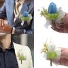 4Pieces Bride and Groom Boutonniere Wedding Dress Corsage Decorations Proms Suit Decorations for Wedding Ceremony