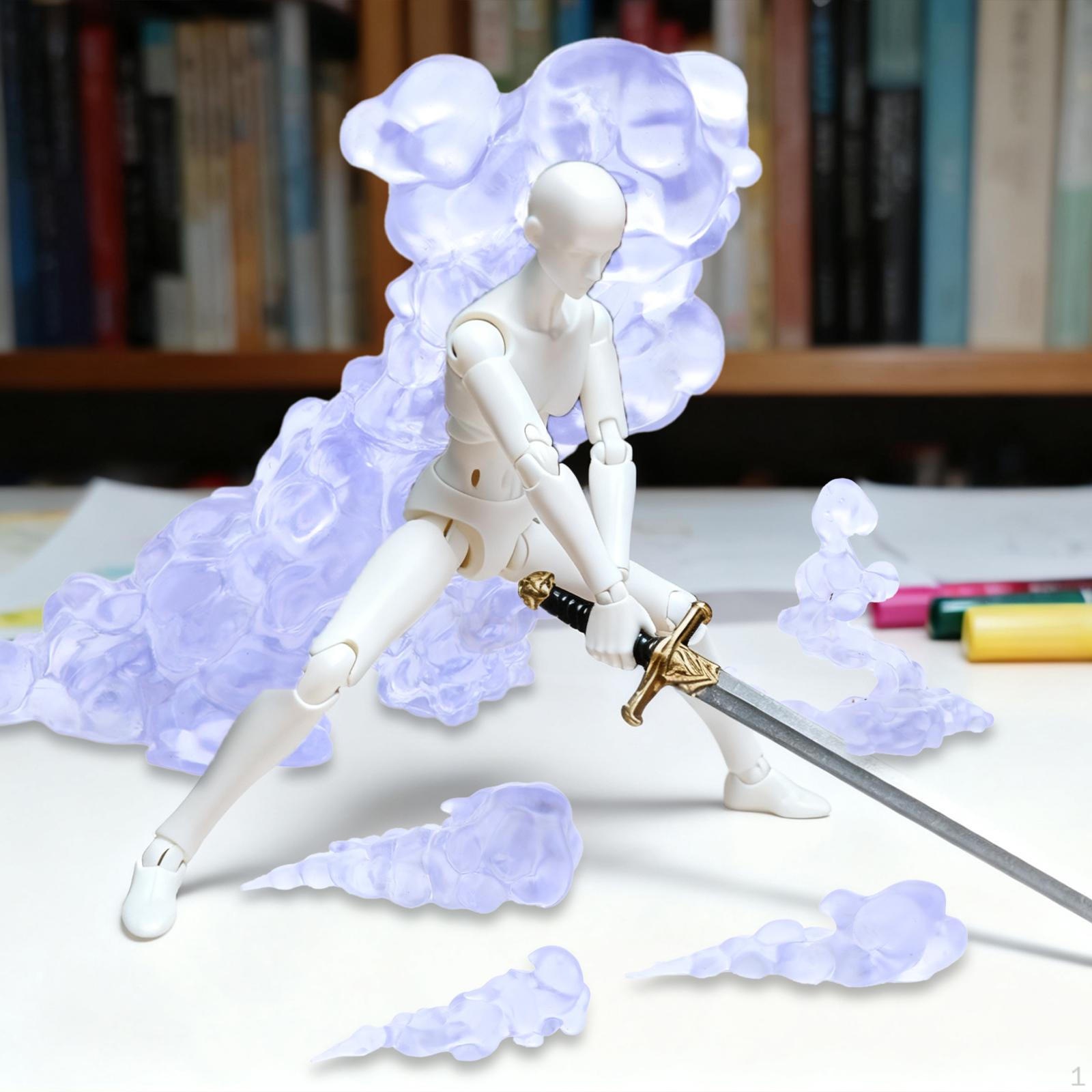 Smoke Effect Model Accessory Decor Creative Props Action Figure Part for Movable Dolls Home
