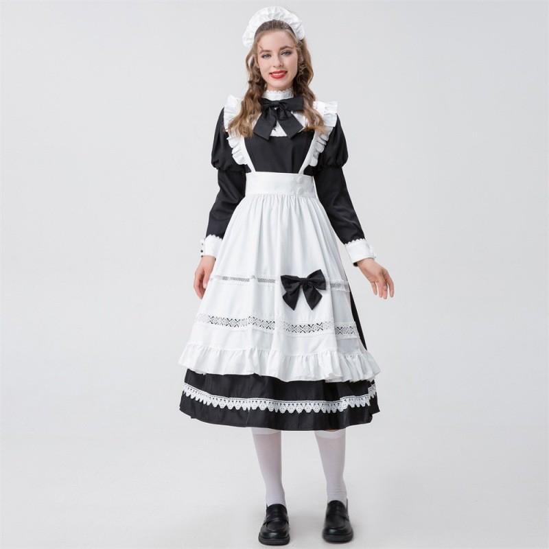 Long Feminine Sleeve Maid Costume Stunning Lolita Dress For 1824 Year Olds At Events